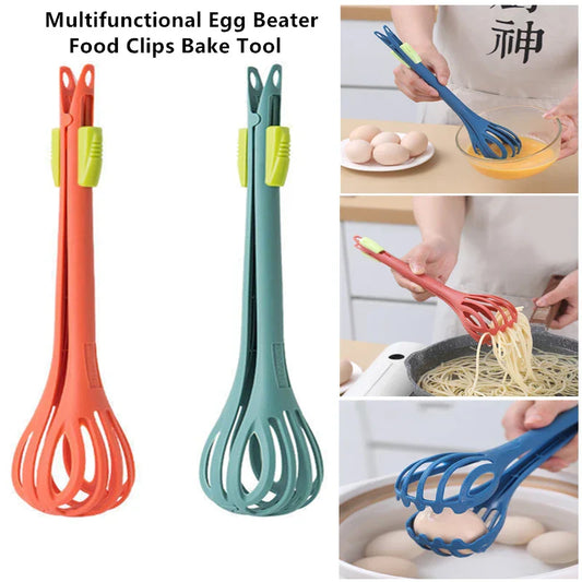 Multifunctional Egg Beater Whisk Tongs